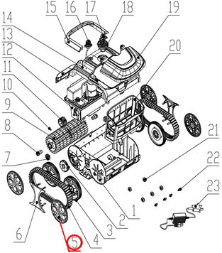 Ковпак колеса до пилососа Wybotics WY200, (Wheel cover№5) 34286 фото