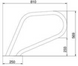 Поручень Flexinox 87166013 для римських сходів FX-03 SPA (810 мм, фланець, AISI-316L) 41007 фото 2