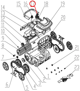 Комплект кнопок до пилососа Wybotics WY200, (Button kit №17/WY200) 33200 фото