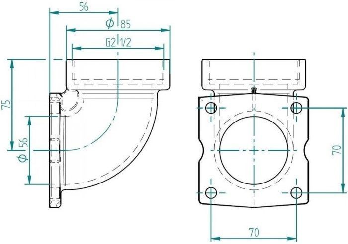 Фланцеве з'єднання Fitstar 7190351 для насоса Taifun-Compact, 2-1/2", для солоної води 37387 фото