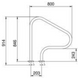 Поручень Flexinox 87164018 для римських сходів FX-04 (800 мм, анкер, AISI-316L) 41006 фото 2
