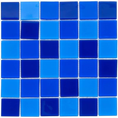 Мозаїка скляна Aquaviva Cristall Dark Blue (48 мм) 17603 фото