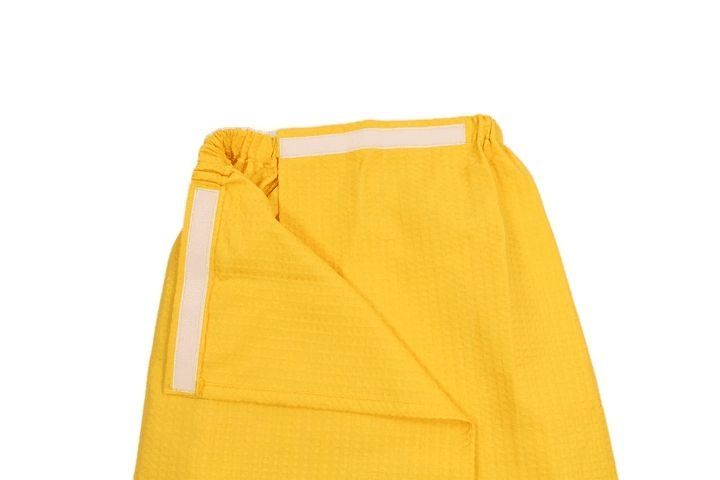 Парео жіноче бавовна жовте для лазні та сауни 110387 фото