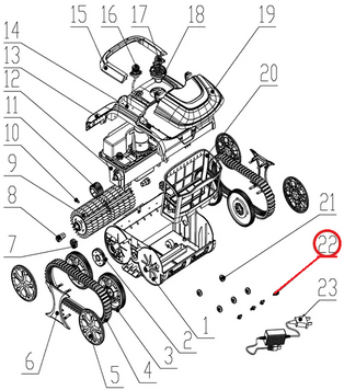Переднє гальмівне колесо до пилососа Wybotics WY200 33203 фото