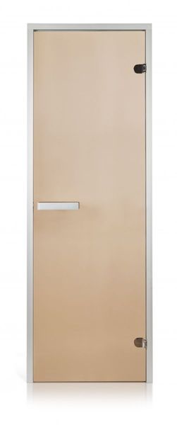 Стеклянная дверь для хамама GREUS прозрачная бронза 70/200 алюминий 109549 фото