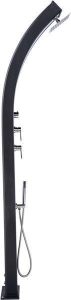 Душ сонячний Aquaviva Hybride Dada Curve алюмінієвий з мийкою для ніг, антрацит DS-D363NX, 40 л 35117 фото
