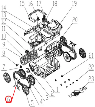 Бічна кришка до пилососа Wybotics WY200, (side cover №6/WY200) 33192 фото