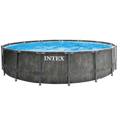 Каркасний басейн Intex 26742 GREYWOOD (457х122 см) з картриджним фільтром, драбиною та тентом 31420 фото