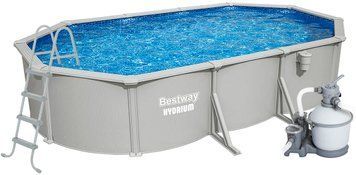 Збірний басейн Bestway Hydrium 56369 (610х360х122 см) з пісочним фільтром, драбиною та тентом 15833 фото