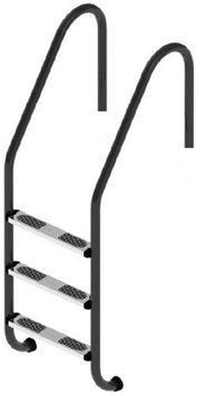 Сходи для басейну Flexinox Standard Nero (3 сходинки) Black, AISI-316L 40975 фото