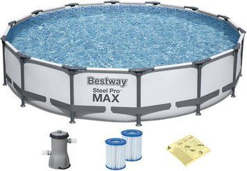 Каркасний басейн Bestway 56595 (427х84 см) з картриджним фільтром 27914 фото