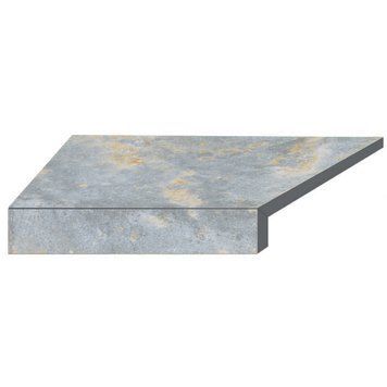Кутовий Г-подібний елемент бортової плитки Aquaviva Loft Blue, 600x345x50(20) мм (лівий/45&deg;) 33654 фото