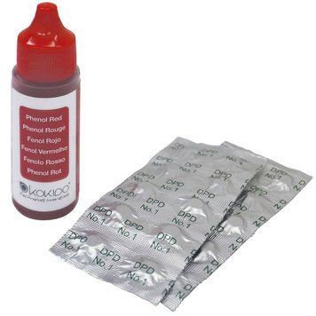 Таблетки + Краплі Kokido K101CBX24 для тестера K029BU (20cc Phenol + 20pcs DPD) двокомпонентний 28855 фото