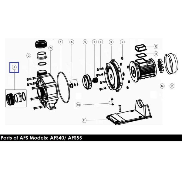 Муфта накидна для насосів Emaux серії AFS40/AFS55 75 мм 89023501 12536 фото