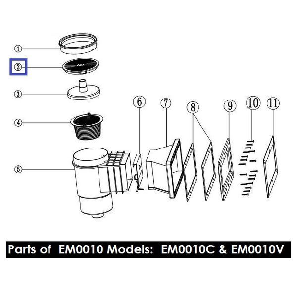 Кришка для скімерів Emaux серії EM0010/0020 (01051040) 11917 фото