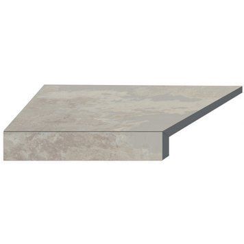 Кутовий Г-подібний елемент бортової плитки Aquaviva Loft Sand, 600x345x50(20) мм (лівий/45&deg;) 33656 фото