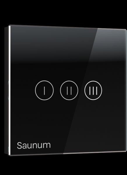 Клімат-контроль для лазні та сауни SAUNUM Base S сталь + пульт чорний 9_110680 фото