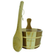 Набор GREUS сосна/кедр (шайка 4 л + черпак) с пластиковой вставкой для бани и сауны 106468 фото 2