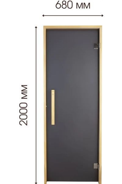 Двері для сауни Tesli Lux Graphite Sateen 70/190 2904654014 фото