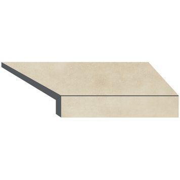 Кутовий Г-подібний елемент бортової плитки Aquaviva Patio Beige, 600x345x50(20) мм (правий/45&deg;) 33661 фото