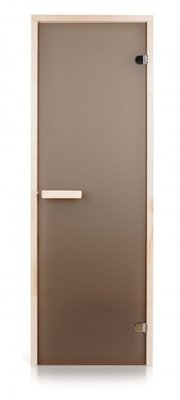 Стеклянная дверь для бани и сауны GREUS Classic матовая бронза 70/200 липа 107581 фото