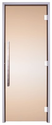 Скляні двері для хамама GREUS Exclusive 80/200 бронза 3 петлі 109229 фото