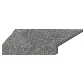 Кутовий Г-подібний елемент бортової плитки Aquaviva Stellar Grey, 600x345x50(20) мм (лівий/45&deg;) 33662 фото