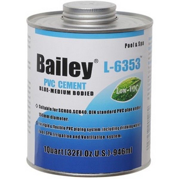 Клей для труб ПВХ Bailey L-6353 237 мл, синій 29130 фото Клей для труб ПВХ Bailey L-6353 237 мл, синій 29130 фото