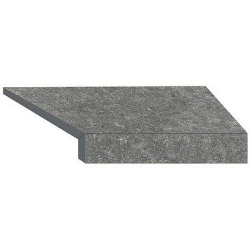 Кутовий Г-подібний елемент бортової плитки Aquaviva Stellar Grey, 600x345x50(20) мм (правий/45&deg;) 33663 фото