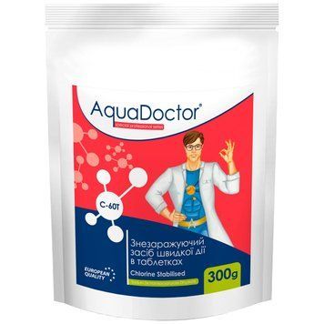 Шок-хлор для басейну AquaDoctor C-60T 0.3 кг в таблетках 23736 фото