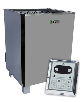 Электрокаменка для сауны и бани EcoFlame SAM D-15 15 кВт + пульт CON6 106487 фото