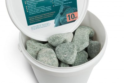 Камінь жадеїт шліфований середній (відро 10 кг) для електрокам'янки 105863 фото
