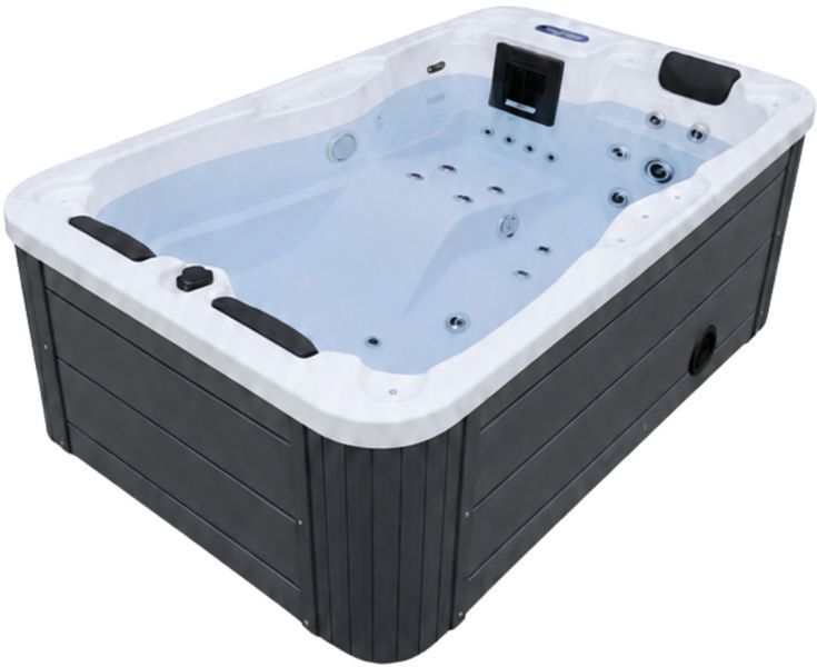 Гідромасажний басейн Aquajoy Alicante (205х130х70 см), Сріблясто-білий мармур 41070 фото