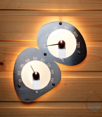 Термогигрометр Cariitti с подсветкой для бани и сауны 01052 фото