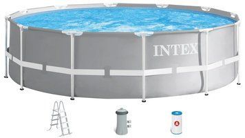 Каркасний басейн Intex 26716 Premium (366х99 см) з картриджним фільтром та драбиною 31413 фото