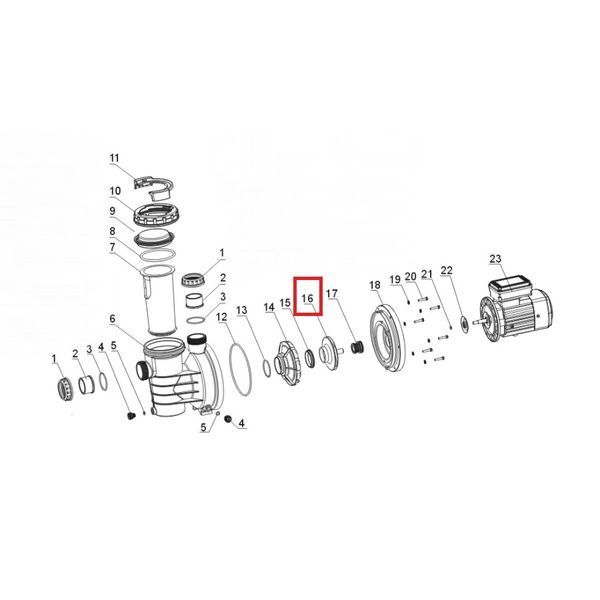 Крильчатка&nbsp;насоса&nbsp;SWIM&nbsp;150 20419 фото