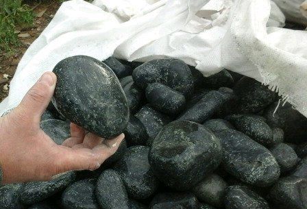 Камінь серпентиніт шліфований (5-7 см) мішок 20 кг для електрокам'янки 109423 фото