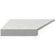Кутовий Г-подібний елемент бортової плитки Aquaviva Granito Light Gray, 595x345x50(20) мм (лівий/45°) 24702 фото 1
