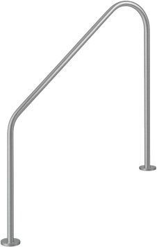 Поручень Flexinox 87162260 для римських сходів 2-BEND (1829 мм, фланець, AISI-316L) 41002 фото