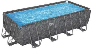 Каркасний басейн Bestway Grey 561KA (549х274х132 см) з пісочним фільтром, тентом та драбиною 37844 фото