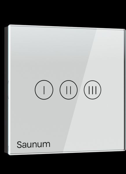Клімат-контроль для лазні та сауни SAUNUM Base біле скло + пульт білий 2588817951 фото