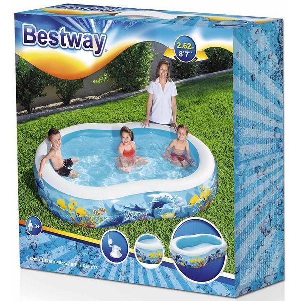 Дитячий надувний басейн Bestway 54118 (262х157х46 см) 25297 фото