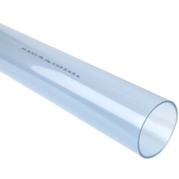 Труба прозора ПВХ (PVC-U) напірна клейова Lareter PN16 d40 мм 26997 фото