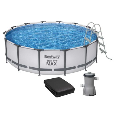 Каркасний басейн Bestway 56950 (427х107 см) з картриджним фільтром, тентом і драбиною 22514 фото
