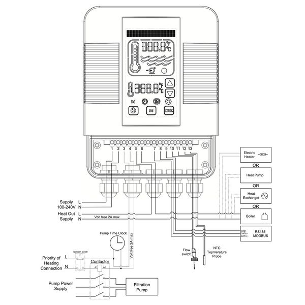 Цифровий контролер Elecro Heatsmart Plus теплообмінника G2/SST + датчик протоку та температури 17160 фото