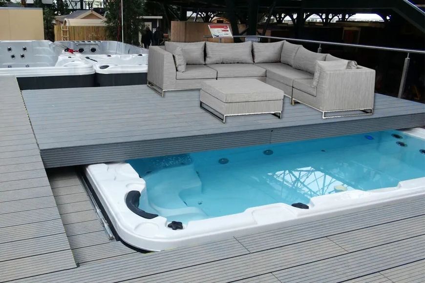 Плавальний SPA басейн Passion Spas Fitness 2 Deep (500x228x152 см), Сріблясто-білий 35586 фото