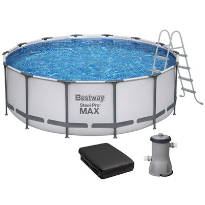 Каркасний басейн Bestway 5612X (427х122 см) з картриджним фільтром, тентом і драбиною 25302 фото