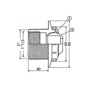 Форсунка стінова Hayward 3310 2"/1-1/2" під бетон 24463 фото