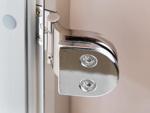 Стеклянная дверь для хамама GREUS прозрачная бронза 70/200 усиленная (3 петли) алюминий 108996 фото