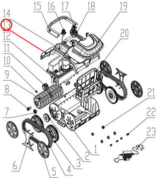 Ущільнювальна коробка для сенсора до пилососа Wybotics WY200, (Sensor seal box №13/WY200) 34280 фото